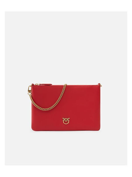 Classic Flat Love Leather Women's Bag Crossbody Red