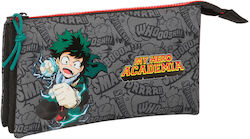Safta Pencil Case with 3 Compartments Black