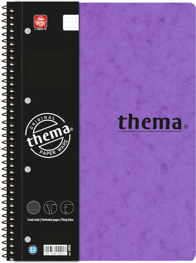 Typotrust Spiral Notebook Ruled B5 150 Sheets 5 Subjects Thema 1pcs