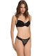 Miss Rosy Underwear Set with Bra & String Black