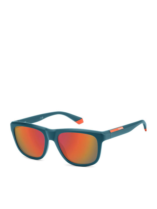 Polaroid Men's Sunglasses with Blue Plastic Fra...