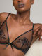 Triangle Triangle Bra without Padding Black