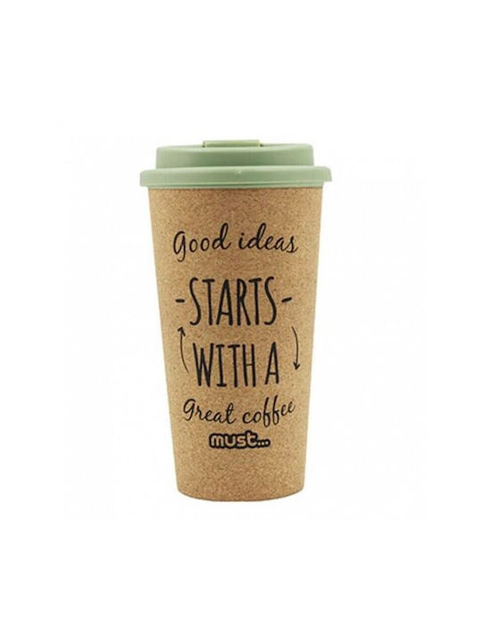 Eco-Friendly Cork Mug Must 480ml Green