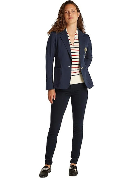 Tommy Hilfiger Γυναικείο Σακάκι Μπλε Tommy Hilfiger Γυναικείο Σακάκι Μπλε
