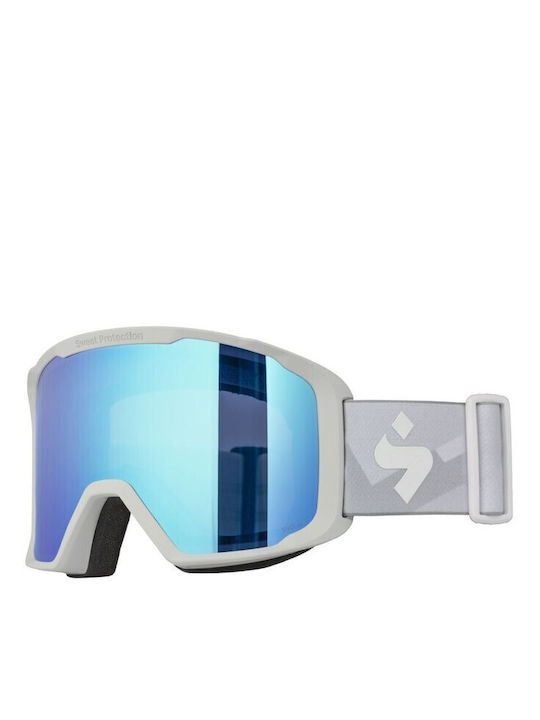 Sweet Protection Μάσκα Σκι & Snowboard Ενηλίκων Λευκή με Φακό σε Μπλε Χρώμα