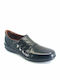 Leder Damen Mokassins in Schwarz Farbe