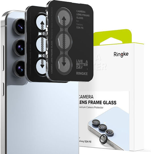Ringke Frame Protector Προστασία Κάμερας Tempered Glass Μαύρο για το Galaxy S4 FE