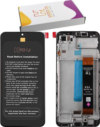 Hyper Fix Οθόνη με Μηχανισμό Αφής και Πλαίσιο για Samsung M23 5G M236 (Μαύρο)