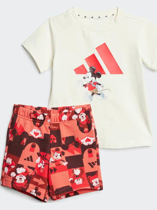 adidas Set Pentru Copii Cu Pantaloni Scurți Alb 2 Bucăți