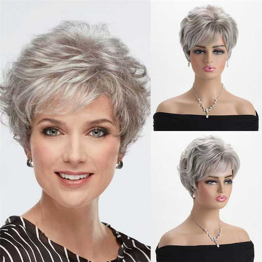 Karnevalsperücke Platz Blond mit Toupée-Fransen