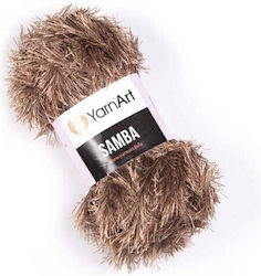Прежда Yarn Art Samba 100g Col 99 Кафяво Бяло 1...