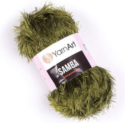 Прежда Yarn Art Samba 100g Цвят 530 Маслинено з...