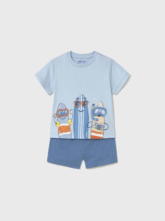 Mayoral Kinder-Set mit Shorts Sommer 2Stück Sky...