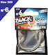 Fiiish Black Minnow Silicone Hooks Krog #6 X-strong 200mm Bm1611