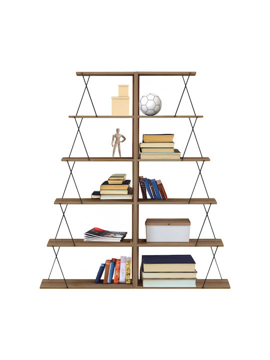 Bookcases Φυσικό Oak-μαύρο 2pcs 65x24x146cm