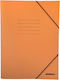 Πορτοκαλί Ντοσιέ Χάρτινο Premium Λάστιχο 25x35cm