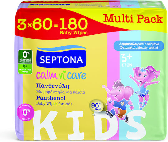 Septona Μωρομάντηλα χωρίς Οινόπνευμα & Parabens 3x60τμχ
