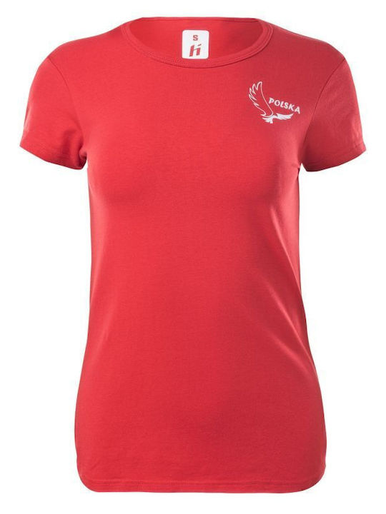 Huari Women's Short Sleeve Promotional T-Shirt Red