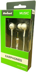 Rebel Ακουστικά Ψείρες In Ear Sn-613 Λευκά
