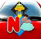 Saugnapfschild "Neuer Cooler Fahrer" 1aut27