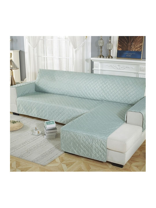 Waterproof Non-Slip Pet Cushion One-Piece Sofa Cover Assembled Size Right-240x270cm Light Green