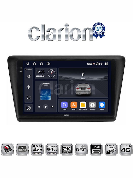 Clarion Auto-Audiosystem für Skoda Schnell 2013-2017 (Bluetooth/USB/WiFi/GPS/Apple-Carplay/Android-Auto)