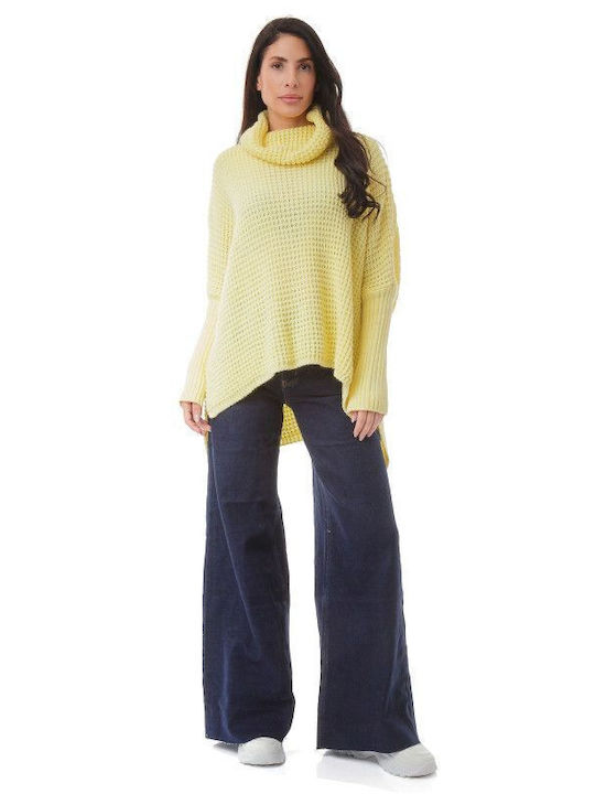 Μπλε Σκούρο Wide Leg Τζιν Παντελόνι