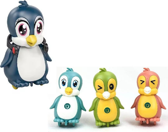 Set de 4 pinguini magnetici care merg și cântă pentru copii de 3 ani+ multicolori
