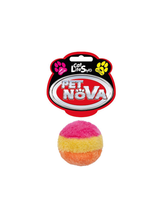 Pet Nova играчка за котки - цветно плюшено топче