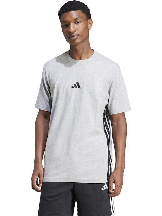 adidas Essentials 3-stripes T-shirt Γκρι