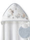 Interbaby Βρεφική Κάπα-Μπουρνούζι με Κουκούλα White/Grey