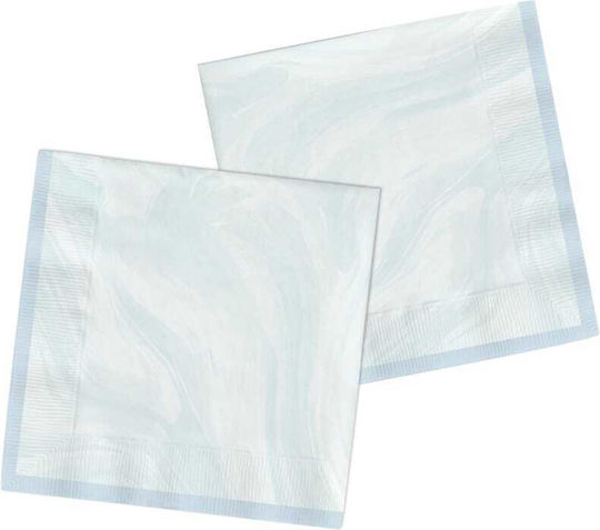 Napkins 33 X 33cm "marble Blue" Pack of 20
