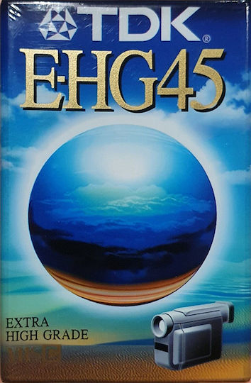 Casetă TDK VHS-C pentru Cameră Video 45SP sau 90LP Minute Extra High Grade