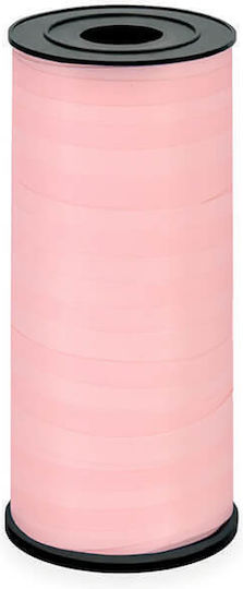 Panglică din plastic pentru baloane roz pastel 92m