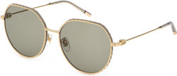 Furla Sunglasses Χρυσά with Metal Frame & Green Lens