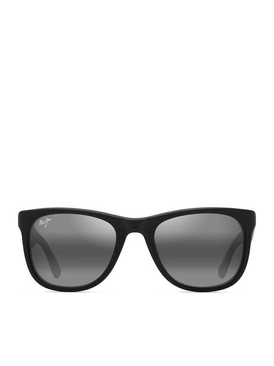 Maui Jim Matte Unisex Γυαλιά Ηλίου με Μαύρο Κοκκάλινο Σκελετό και Μαύρο Polarized Καθρέφτη Φακό 692-02