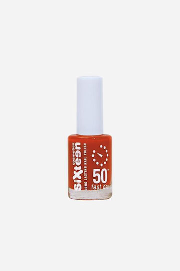 Sixteen Cosmetics Glossy Βερνίκι Νυχιών Μακράς Διαρκείας Πορτοκαλί 772