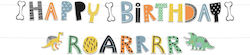 Happy Birthday Dinosaurier Buchstabengirlande 14x150cm