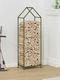 vidaXL Brennholz Inox Regal Holzlagerung 40x25x120cm