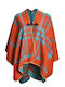 Orange Damen Poncho