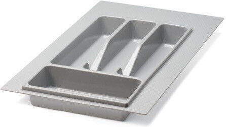 Plastic Drawer Cutlery Tray Grey
