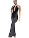 Damen Einteiler Anzug Glitter