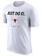 Dri-Fit NBA Chicago Bulls Sportliches T-Shirt Weiß