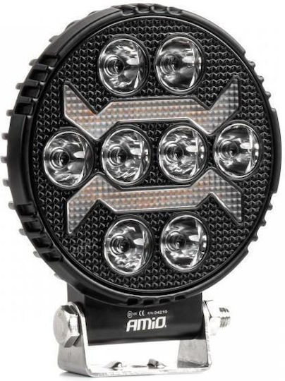Amio Round LED Work Spotlight 54W 9-36V 10,000lm 6,500K Awl69 Amio 1 Piece 04210/am