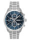 Boss Grand Prix Herrenuhr Chronograph Batterie mit Silber Metallarmband