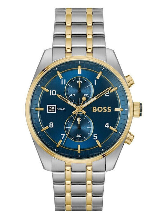 Boss Skytraveller Men's Watch Chronograph Batte...