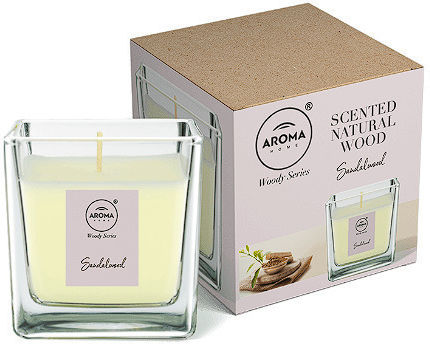 Aroma Home Lumânare Aromatică din Soia în Borcan cu Miros de Lemn de Santal 564gr