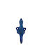 Batela Wall Hanger Seahorse Metal Blue 10.5x4.5cm