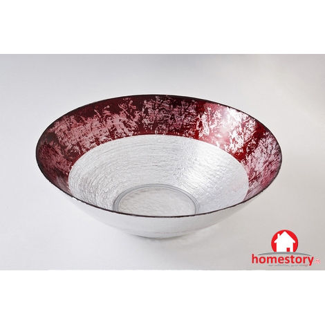 Espiel Doris Διακοσμητικό Μπωλ Γυάλινο Λευκό 29.5x29.5cm