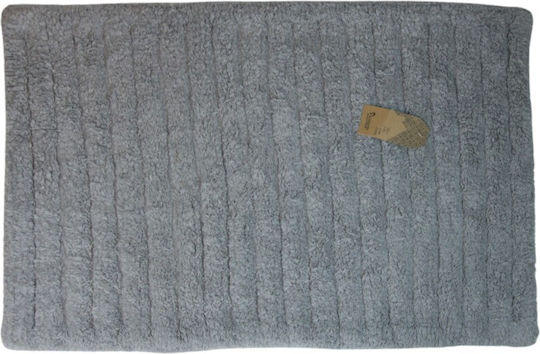 Viosarp Bath Mat Cotton Lines No47094 Grey 50x80cm
